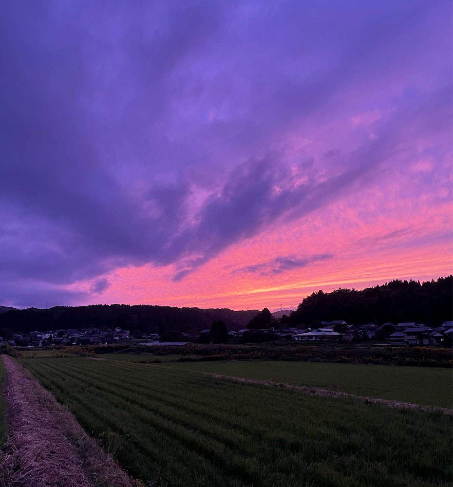 富山県氷見市久目地区の水田風景6